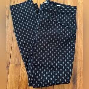 GAP Black and White Diamond Geometric Skinny Ankle Pants
